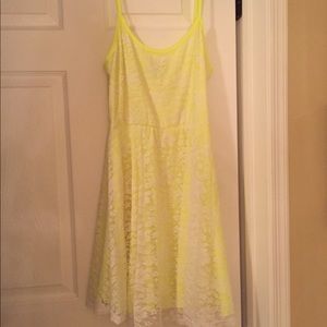 Neon yellow large summer dress